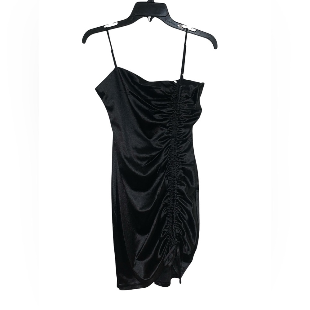 NWT - Steps NY Asymmetrical Mini Ruched Dress Bodycon Holiday Party Dress Size L